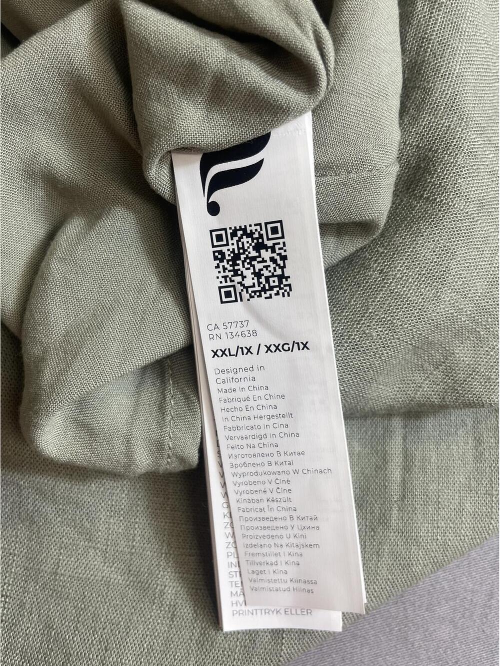 Fabletics NWT Lifestyle linen blend shift dress XXL - Picture 6 of 11